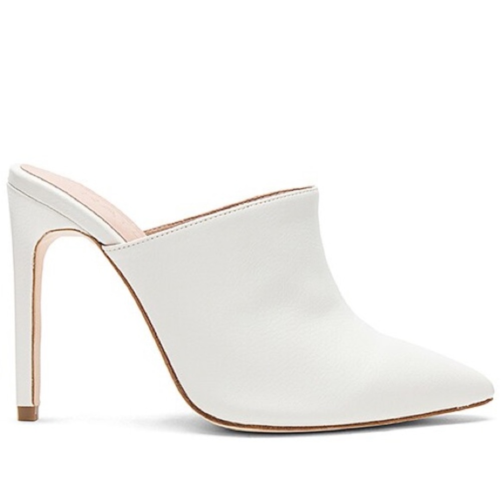 RAYE White Stiletto Mules